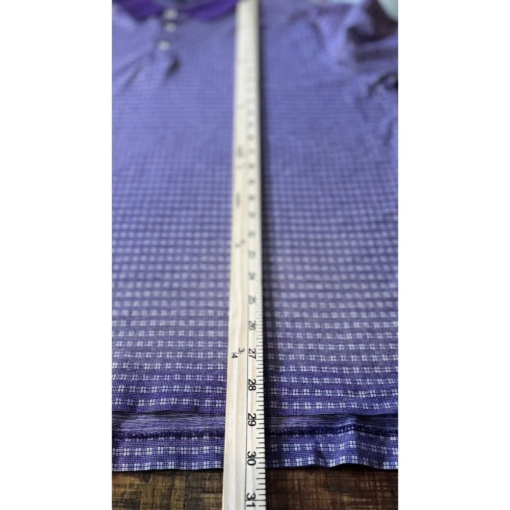 Polo Golf Ralph Lauren Men's XL Purple Geometric Performance Golf Polo Shirt